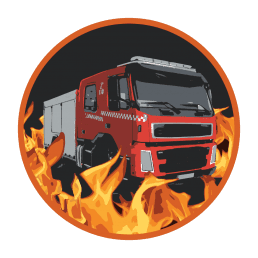 fire truck. illustration.