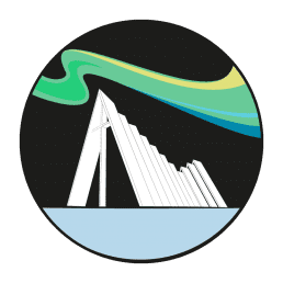 Nordlyskatedralen. illustration.