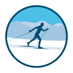 cross country skier. illustration.