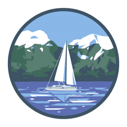 sail boat. illustration.