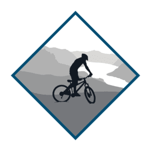 mountain cycling. illustration.